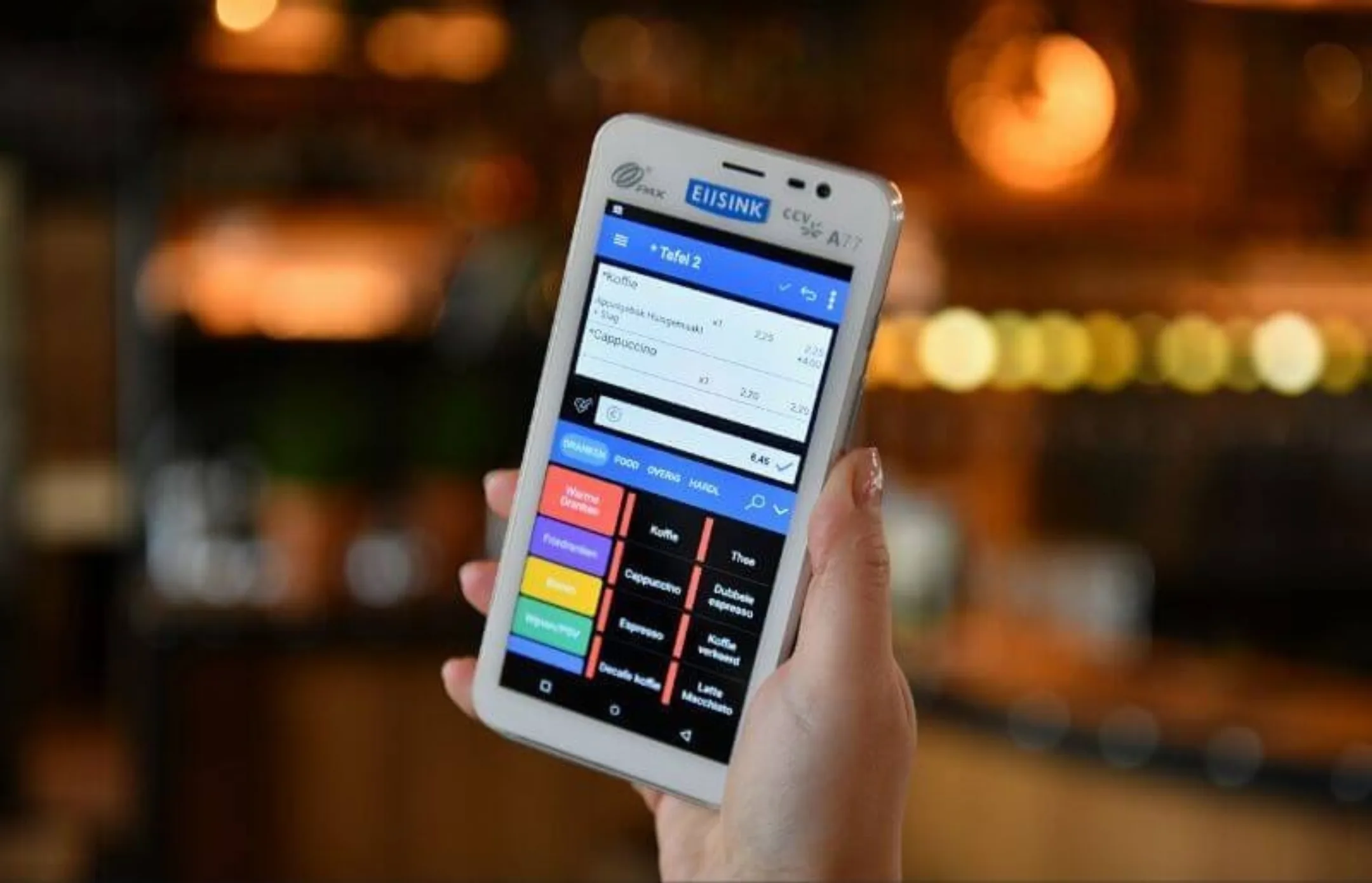 handheld en pin in een pax a77 eijsink